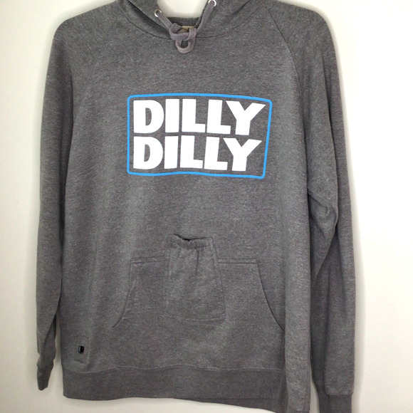 Brew City Bud Lite Gray "Dilly Dilly" Hoodie w/bottle opener on hoodie Size L - Picture 1 of 6